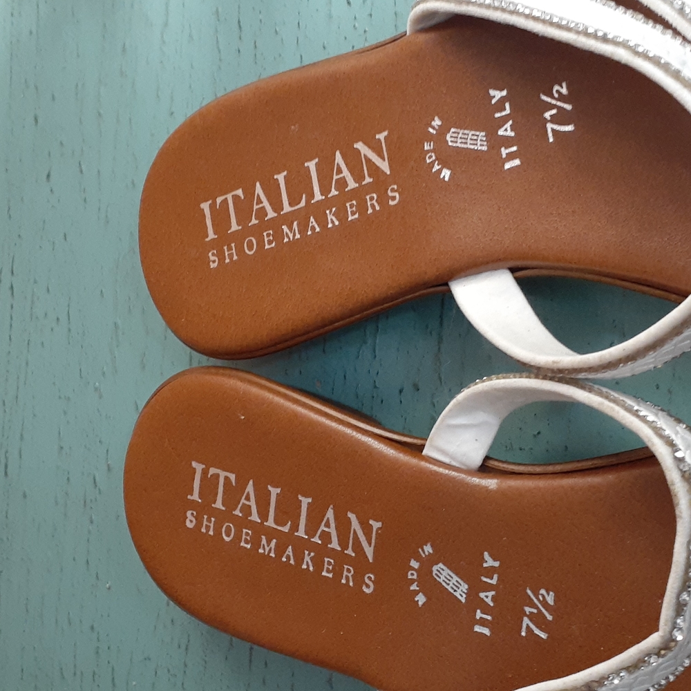 ITALIAN SHOEMAKERS SANDALS SZ 7.5 - Picture 2 of 4